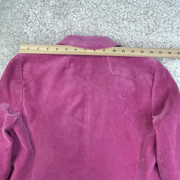 J Crew Parke Pink Velvet Blazer Jacket - Picture 12 of 14